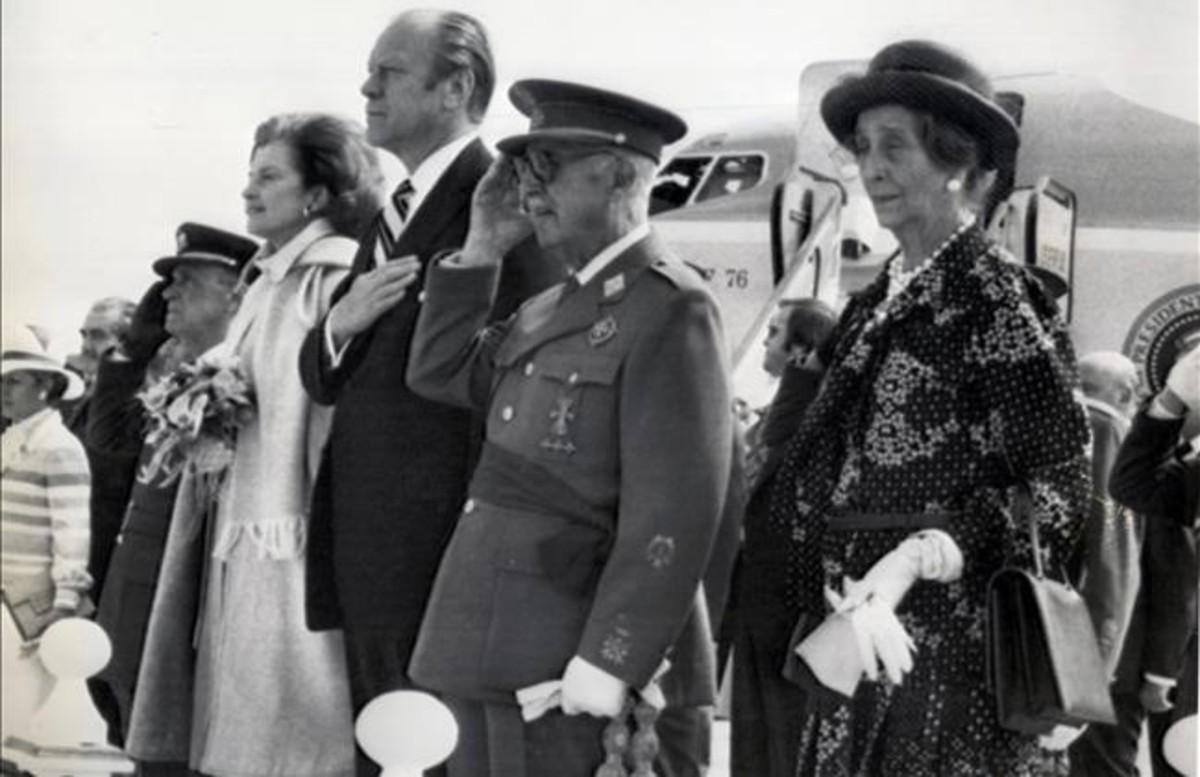 Francisco Franco, junto al presidente Gerald R. Ford, en junio de 1975.