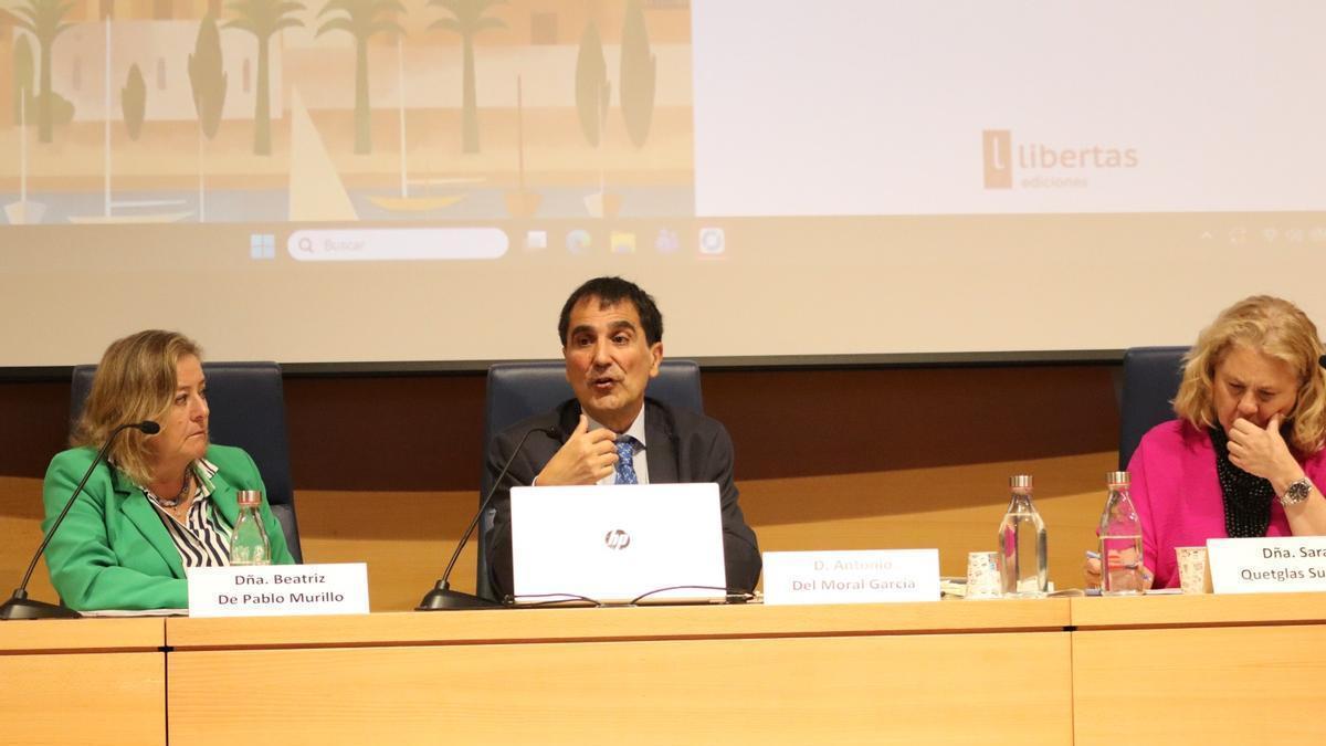 El magistrado del Tribunal Supremo, Antonio del Moral García, ayer tarde durante su ponencia en Palma.