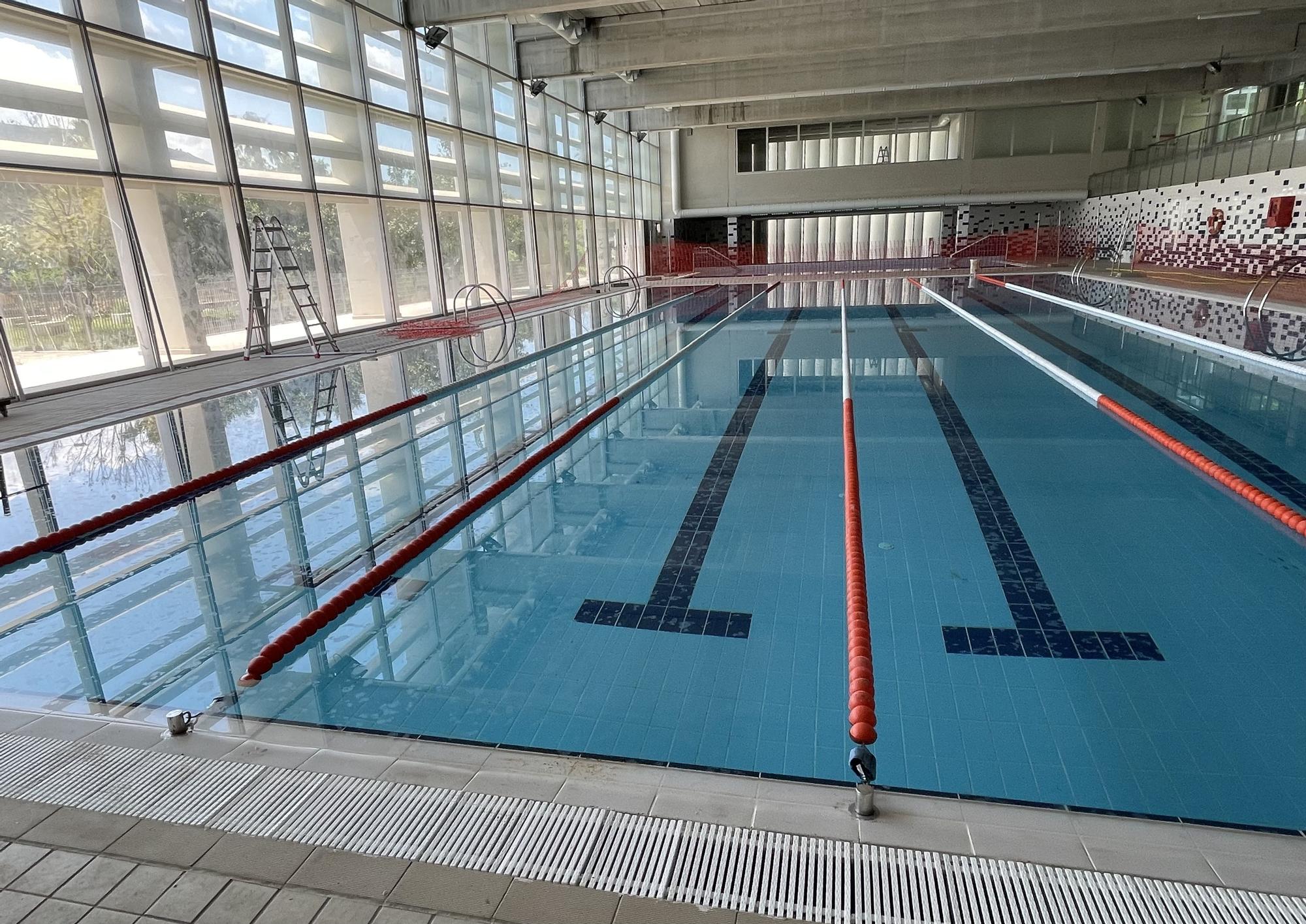 Así están las obras de la piscina de Tavernes