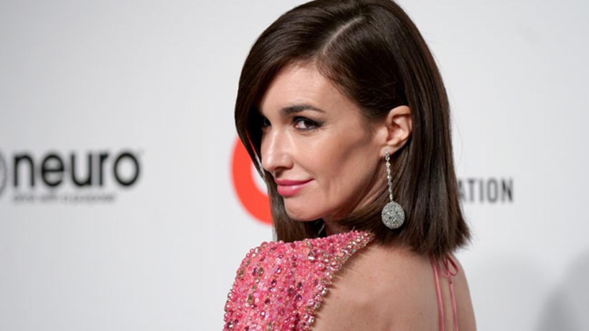 Tras los Premios Oscar 2020, Paz Vega ha brillado con un vestido de Georges Hobeika en la fiesta de Elton John