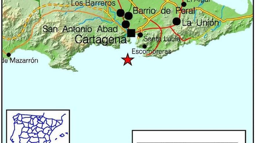Un terremoto hace temblar la zona costera de Cartagena