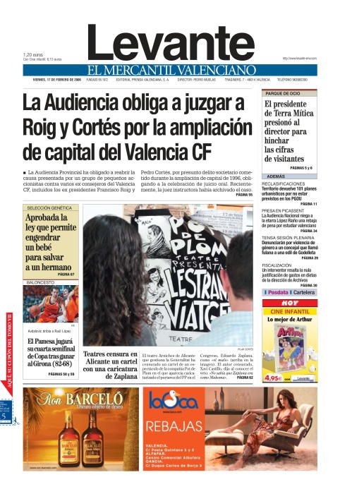 Las portadas de Zaplana