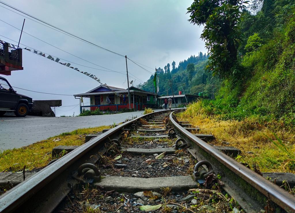 Vías de tren en la India