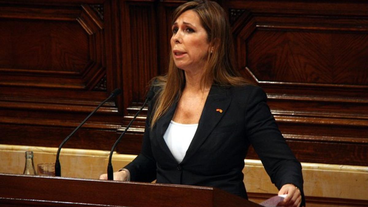Alicia Sánchez-Camacho, durante una intervención en el Parlament.