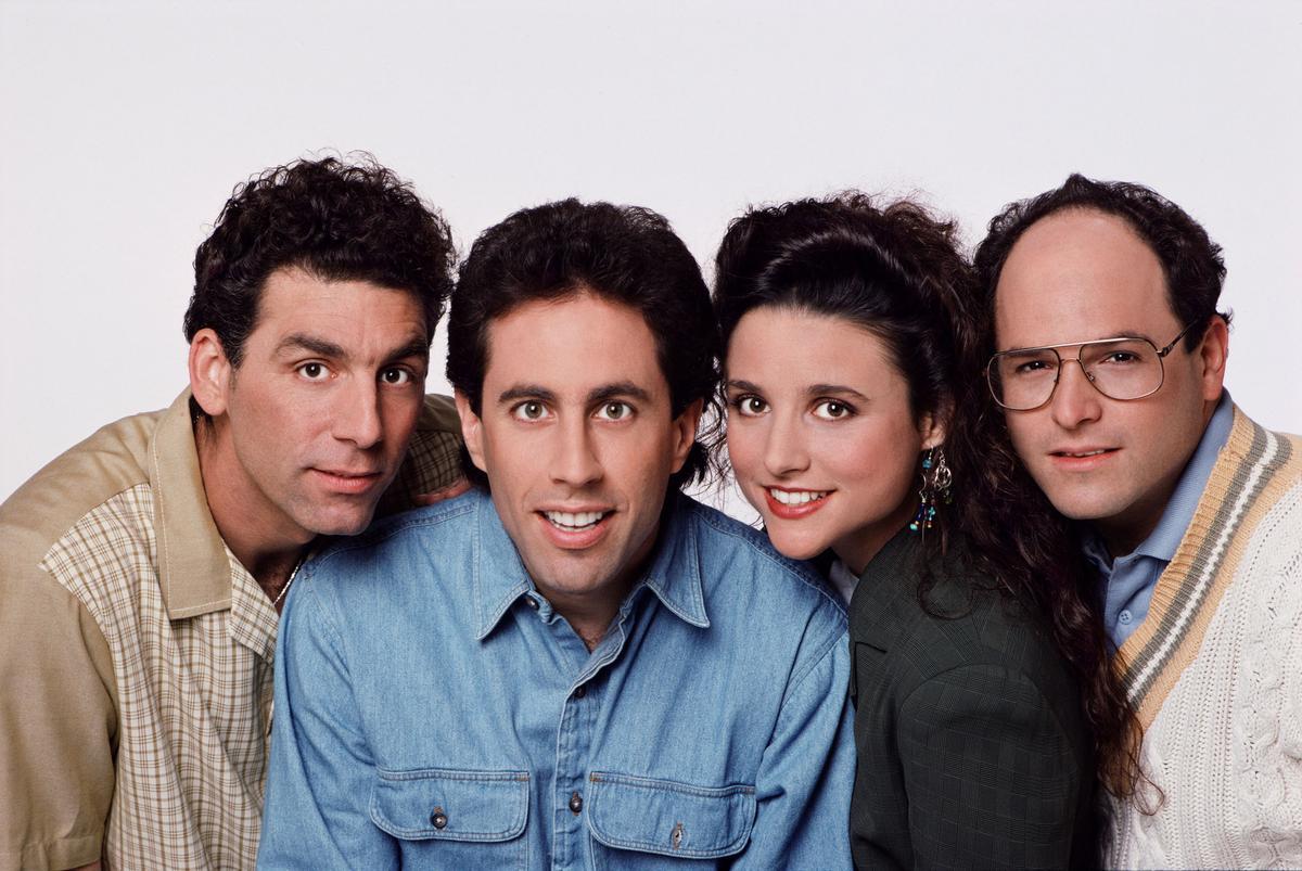 Los protagonistas de 'Seinfeld': de izda. a dcha., Michael Richards, Jerry Seinfeld, Julia Louis-Dreyfus y Jason Alexander.