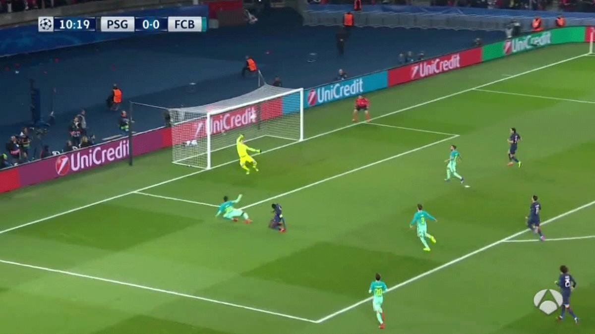 Captura de pantalla del PSG - Barcelona