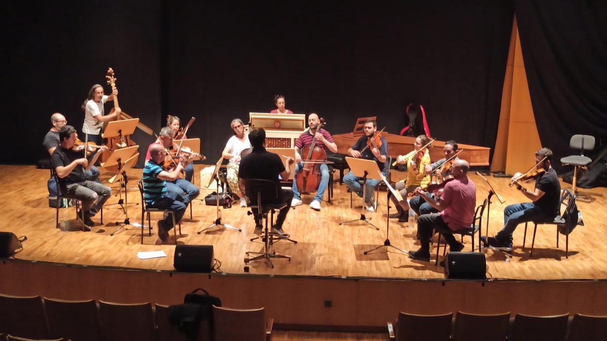 La Orquesta Barroca de Murcia, en un ensayo