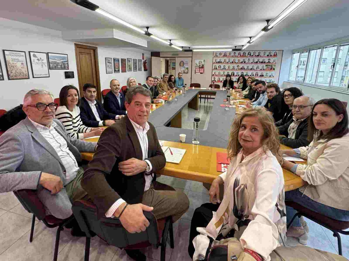 Reunión de la ejecutiva del PSdeG, hoy, en Lugo.