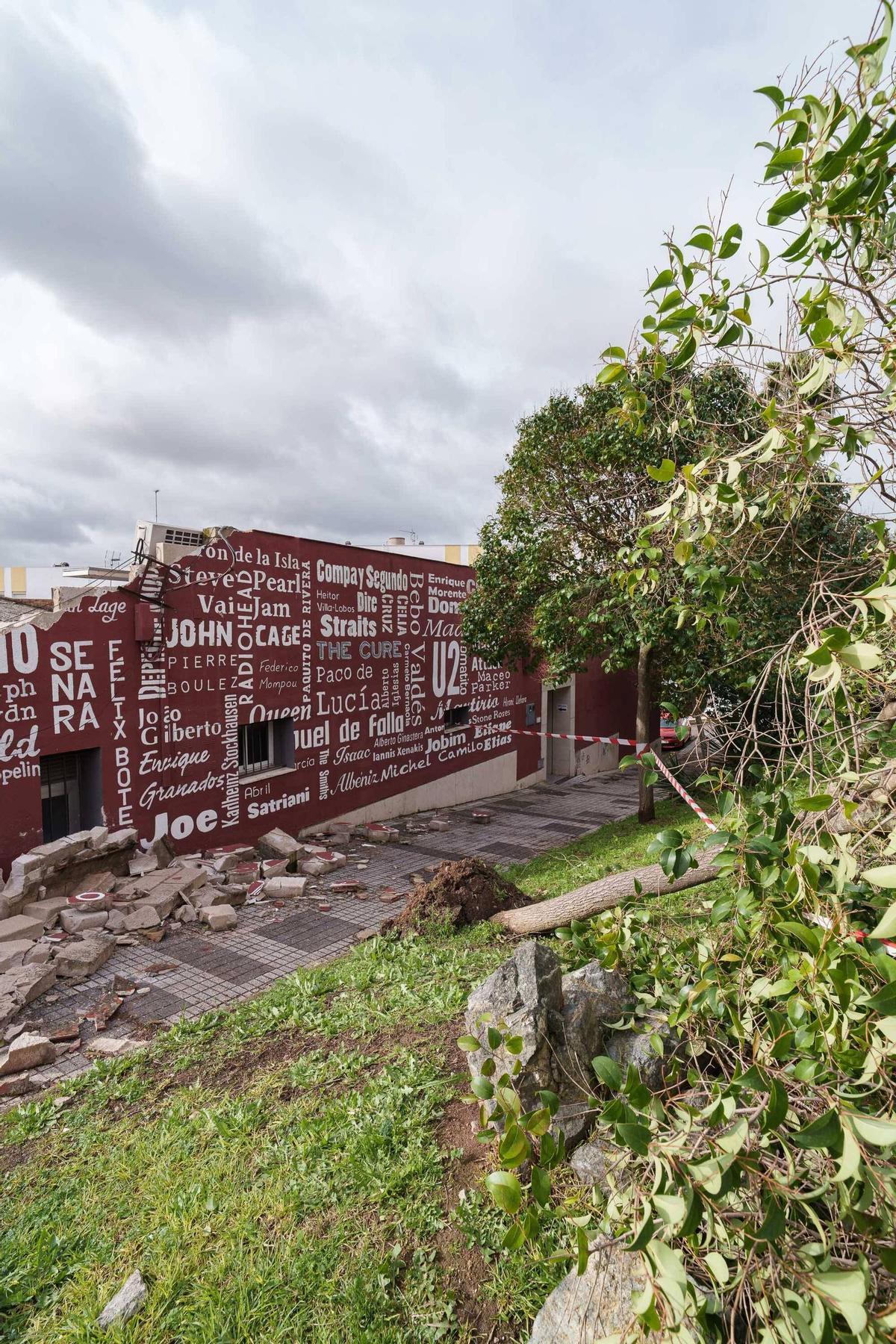 Daños causados por el vendaval.