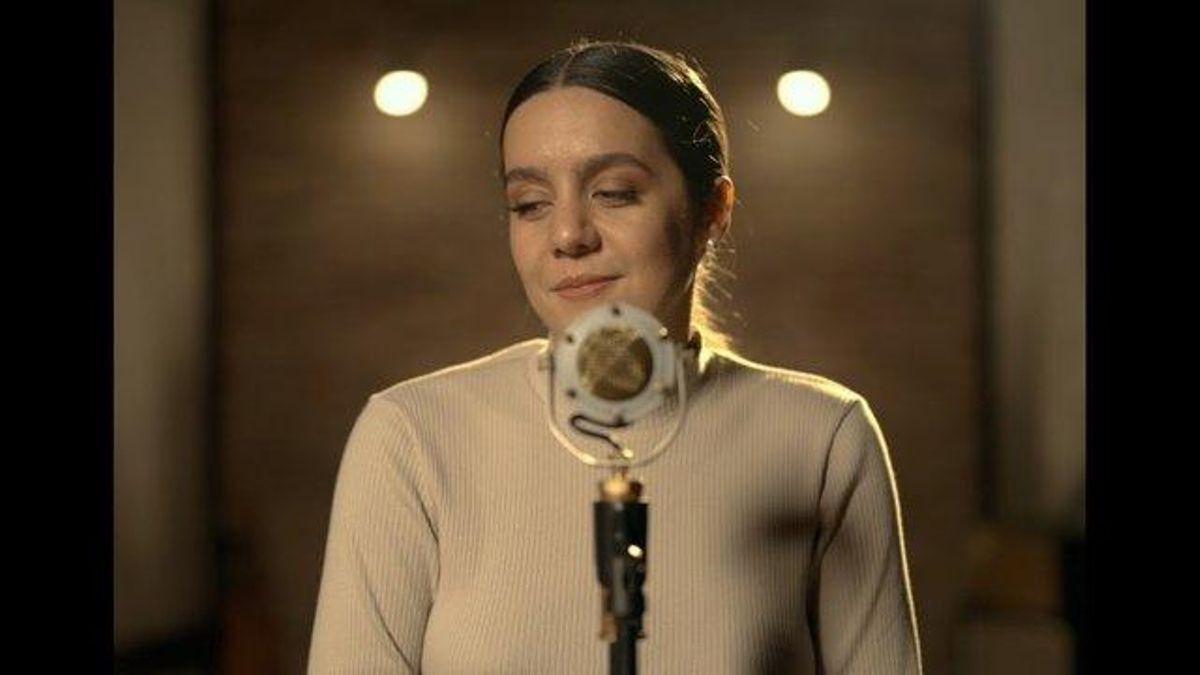 Valeria Castro en la grabación de 'El borde del mundo'