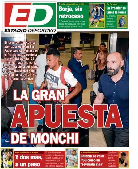 Portada ESTADIO DEPORTIVO miércoles 3 julio 2019