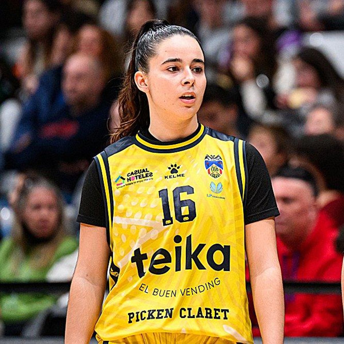 Marina Bleda, en un partido con el Picken Claret