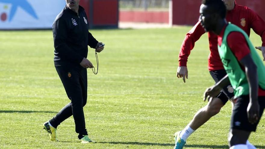 Olaizola se muestra enérgico en un entrenamiento en son Bibiloni.