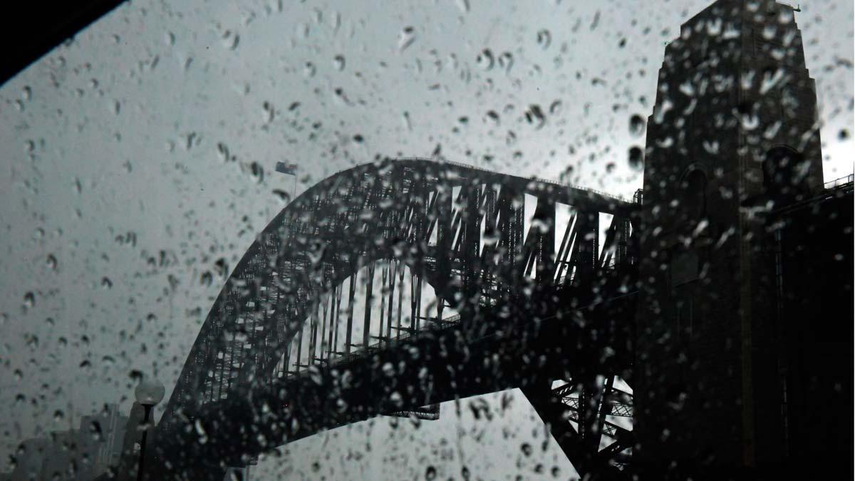 Lluvia en la ciudad australiana de Sidney