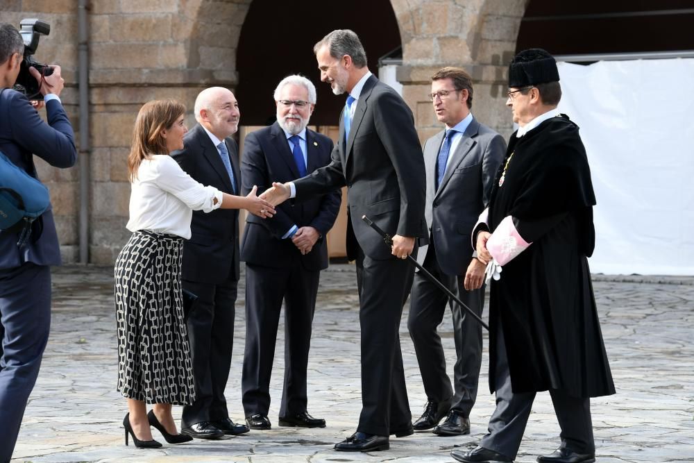 El monarca preside en el Rectorado de la UDC el acto oficial de inauguración del año académico 2019-2020