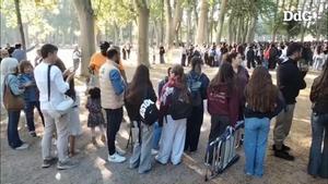 Vídeo: Cues espectaculars a la Devesa més de dues hores abans del macrocàsting de Tangled