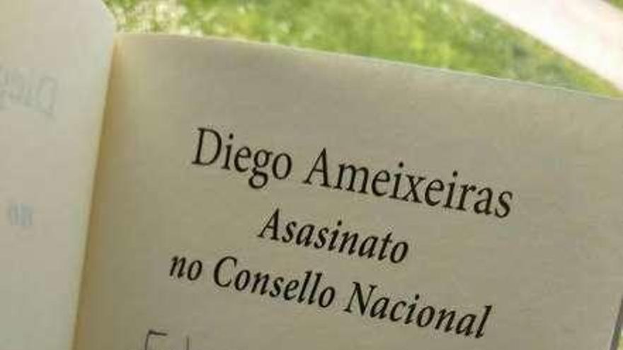 El libro donado y dedicado por Diego Ameixeiras.