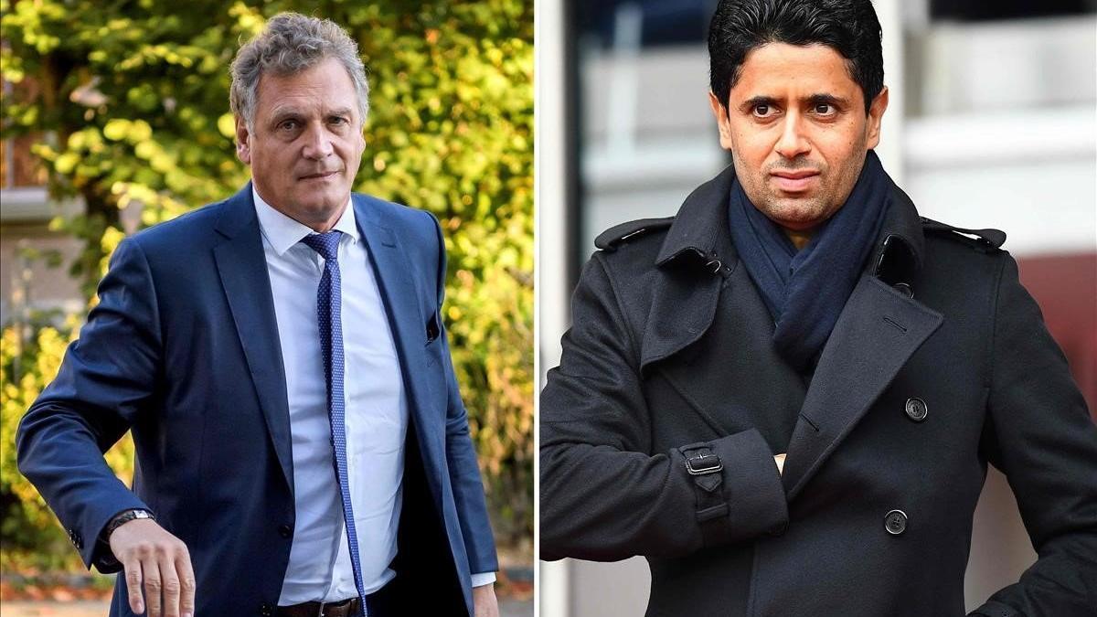 Valcke, a la derecha, y Al-Khelaifi, deberán someterse a juicio