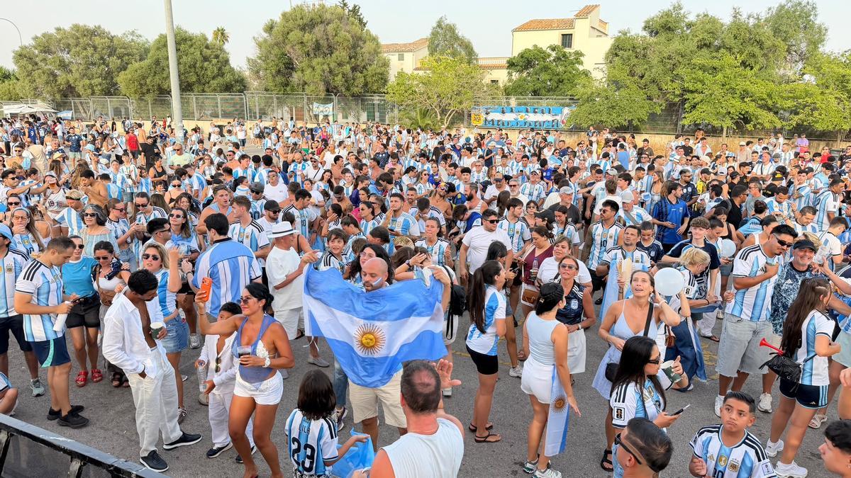 La final del Mundial, en Mallorca: La 'fan zone' de Argentina en Son Moix