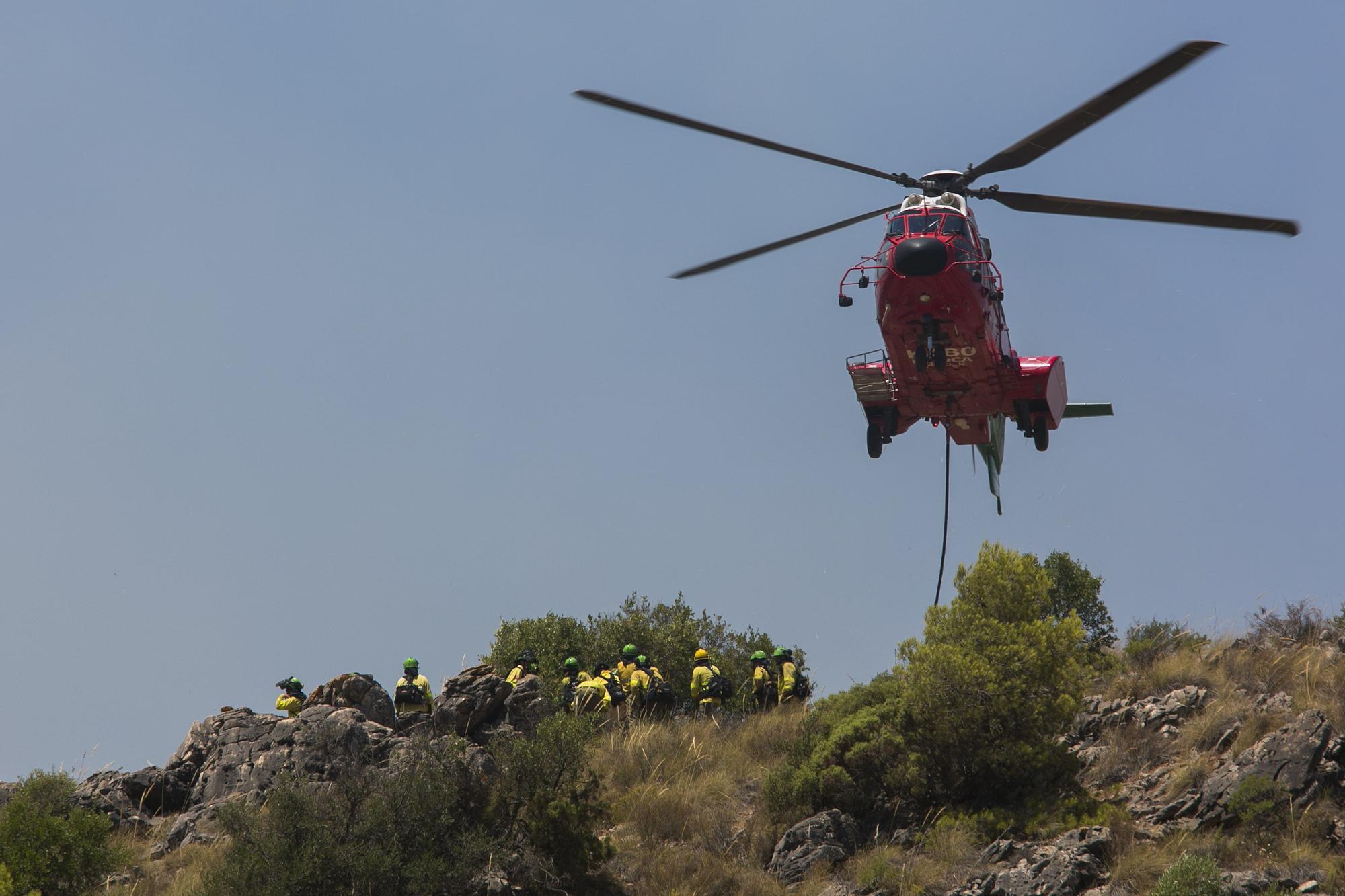 Imágenes del incendio en la Sierra de Mijas