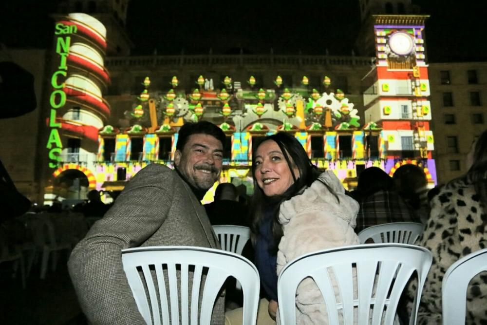 Así fue el primer videomapping de la Plaza del Ayuntamiento