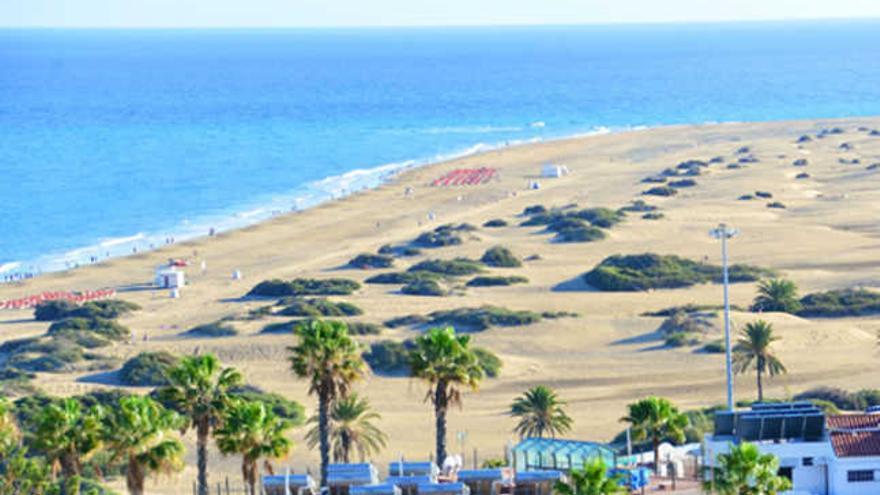 Vista panorámica de las dunas de Maspalomas, ayer. | giorgio rapetti