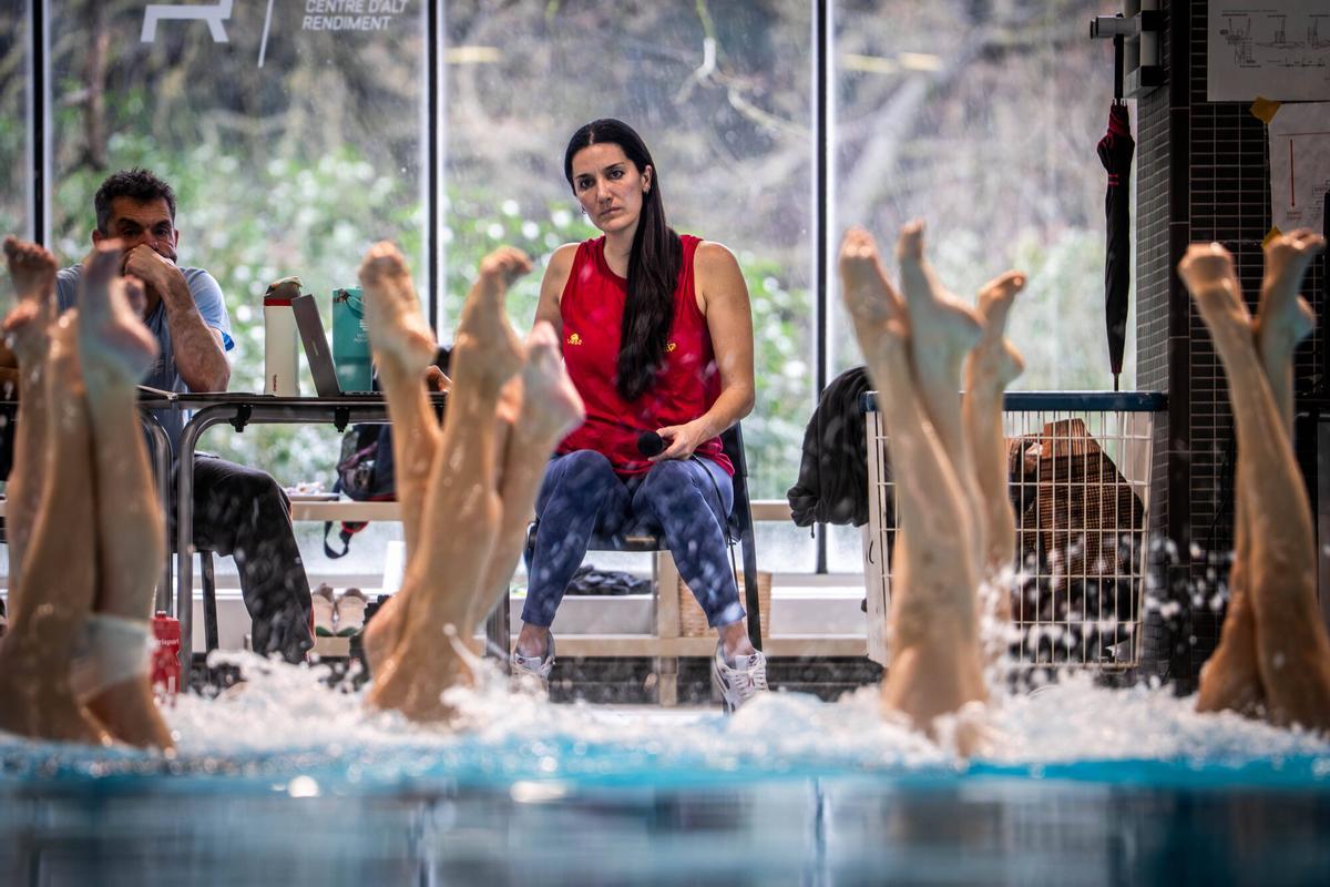 Andrea Fuentes, seleccionadora del equipo español de natación artística.