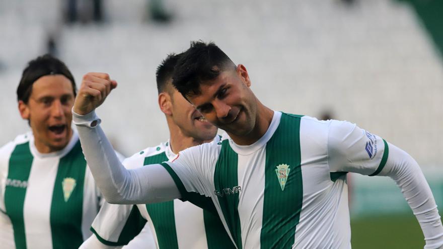 Wily celebra el último gol del Córdoba CF en la primera fase de la competición.