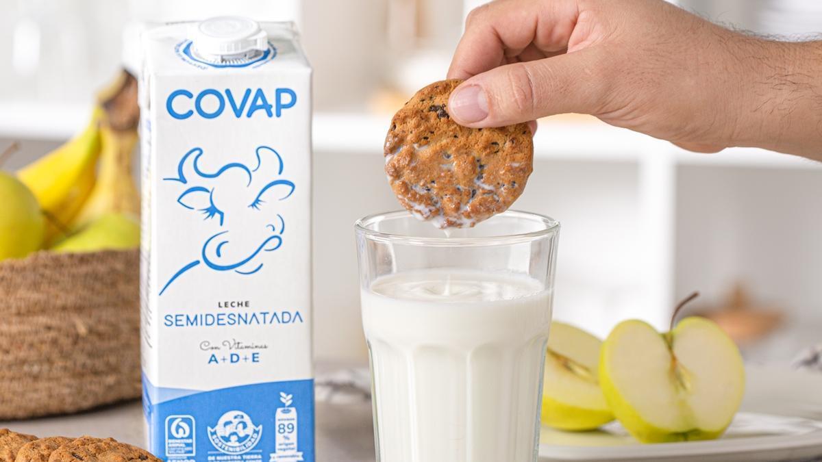 Leche semidesnatada sin lactosa COVAP 1L