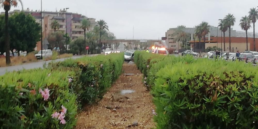 Caos y calles inundadas en Ibiza por la lluvia (27 agosto 2019)