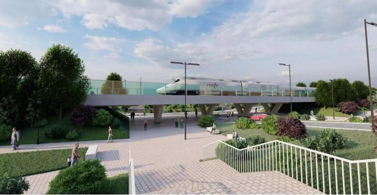 Otra recreación de la "integración" de las vías del AVE en Granada.