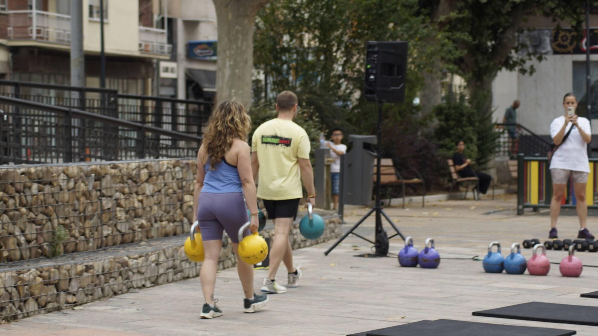 Exhibición de halterofilia y CrossFit en Plaza de la Puebla, Zamora.