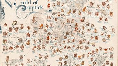 El mapa con la criatura mitológica más famosa de cada país