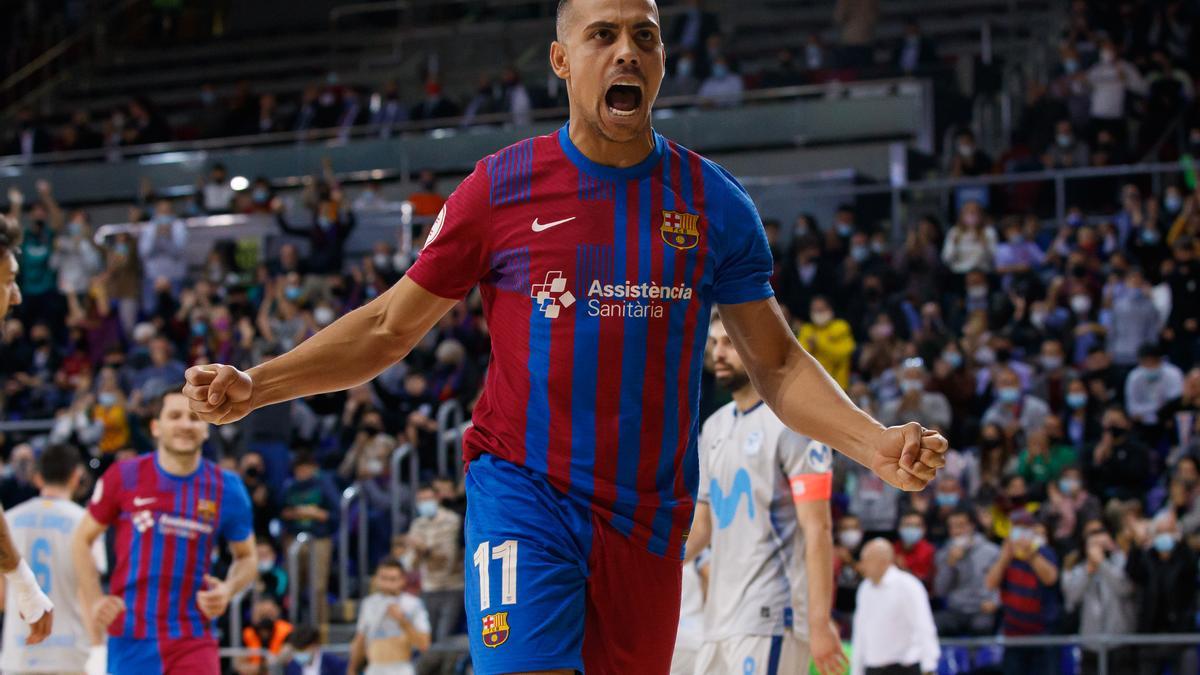 Ferrao celebra un gol con el Barça | DAVID RAMIREZ