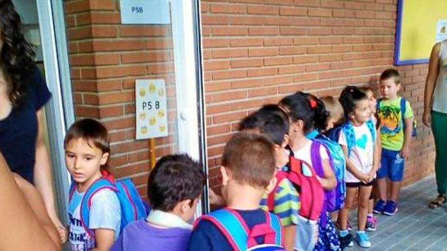 Primer dia de curs a l&#039;escola La Font de Manresa