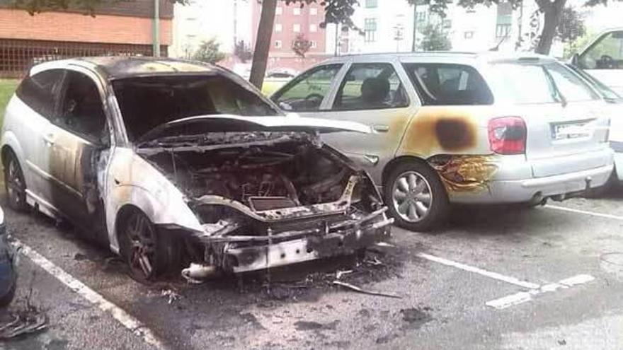 Los coches afectados por el incendio de finales de julio.