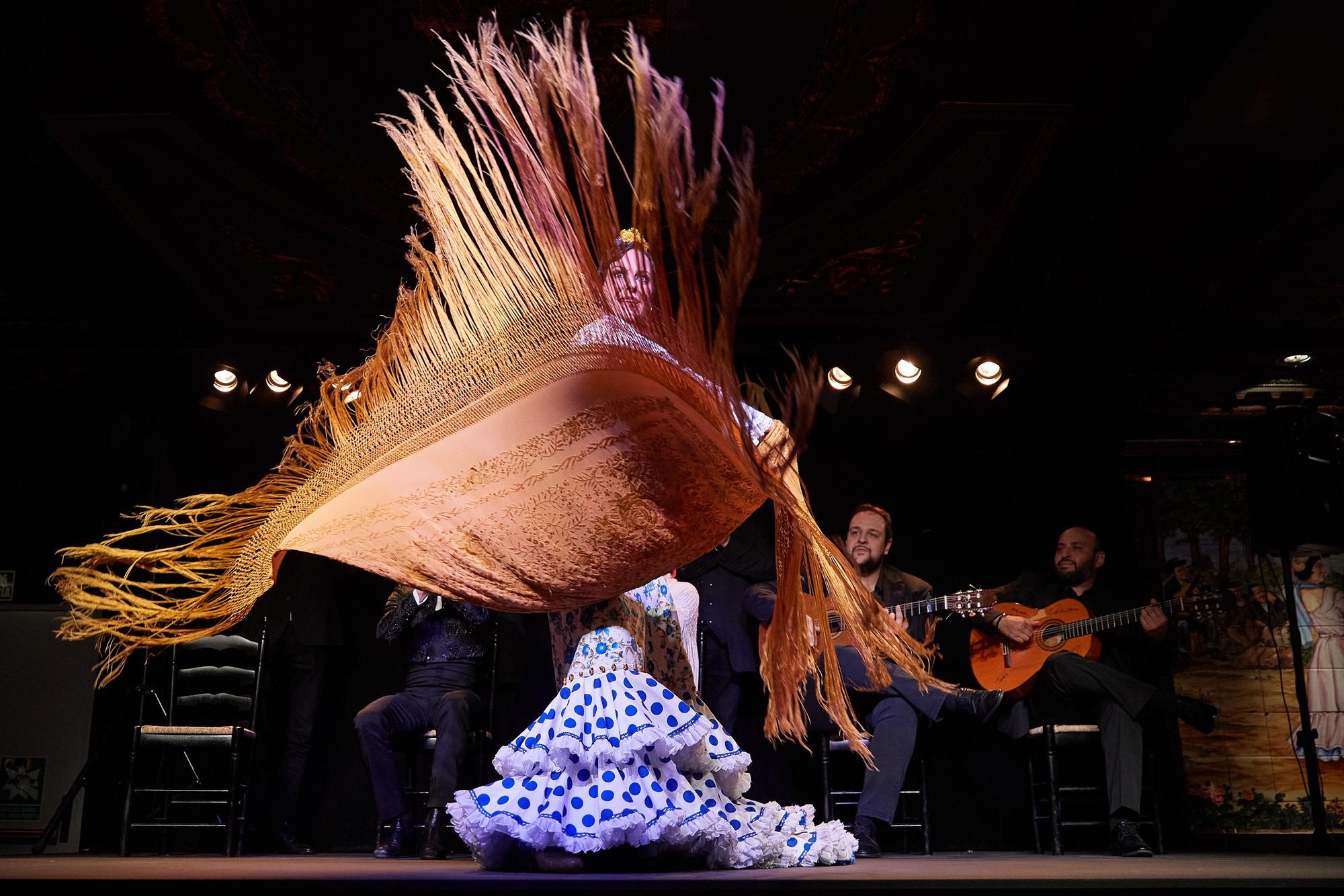 Un espectáculo de baile en el tablao flamenco Villa Rosa de Madrid, que reabre sus puertas estos días.