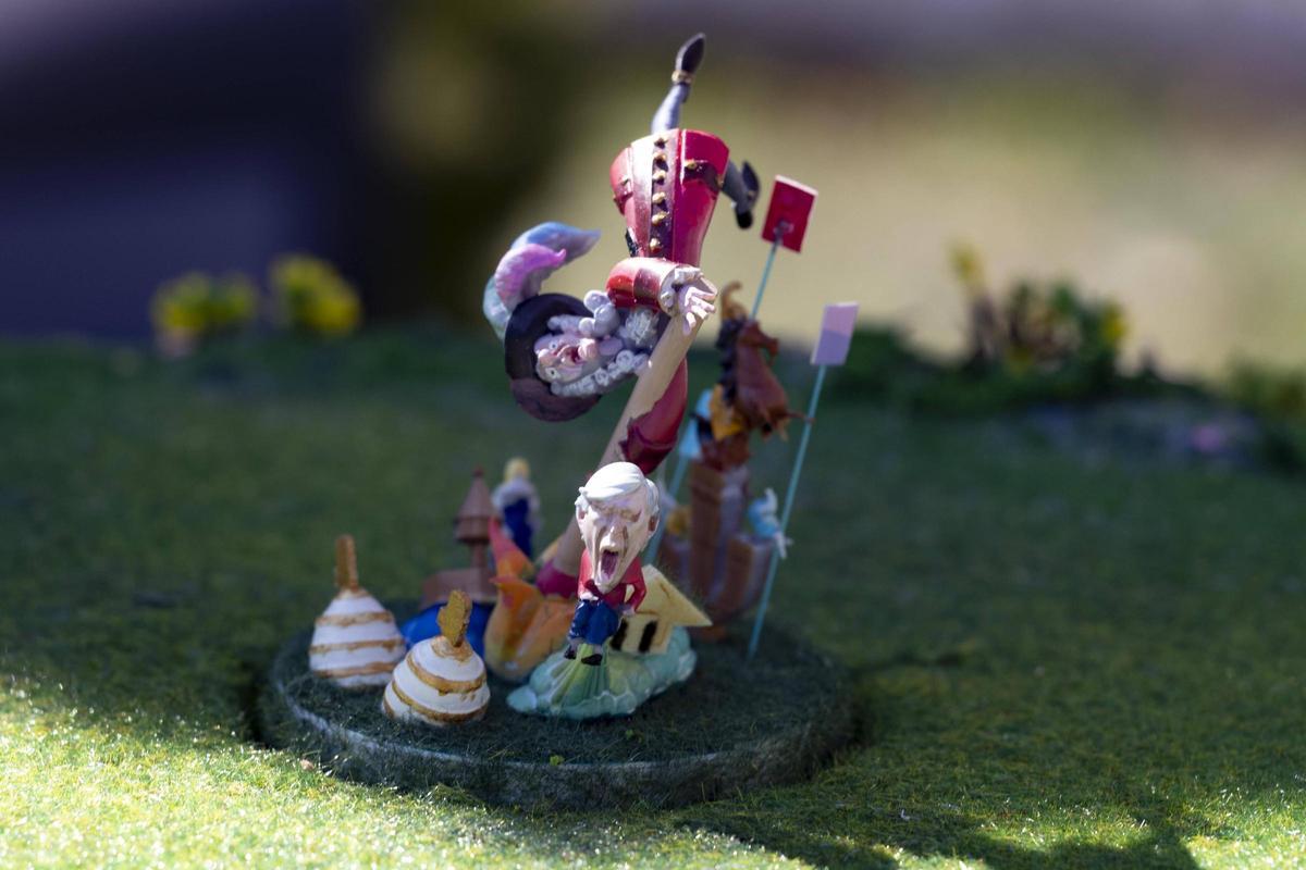 La falla en miniatura presentada este año por la comisión Passeig de Xàtiva.