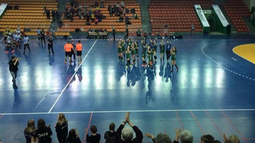 Imagen de la pista de Kaunas al acabar el partido.