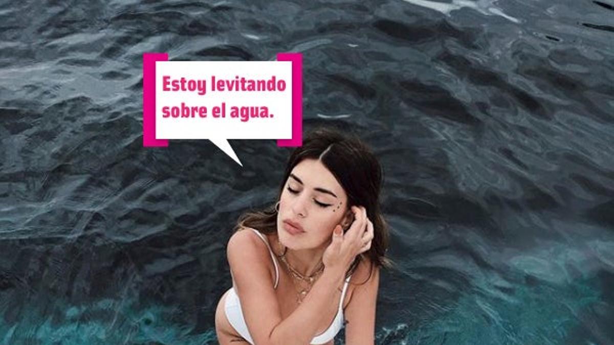 Dulceida levita sobre el agua al subir a un yate