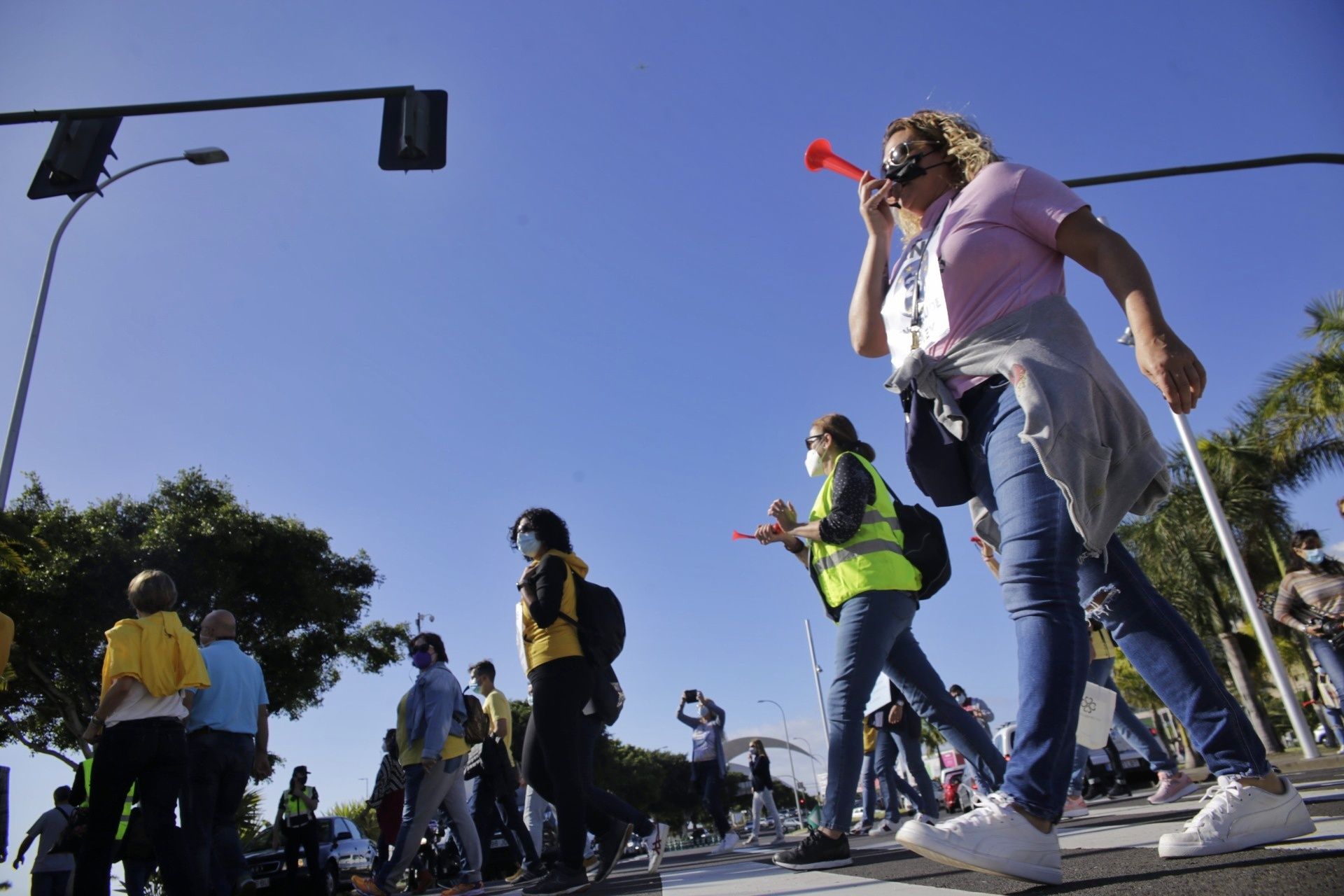 Manifestación de empleados públicos en Santa Cruz