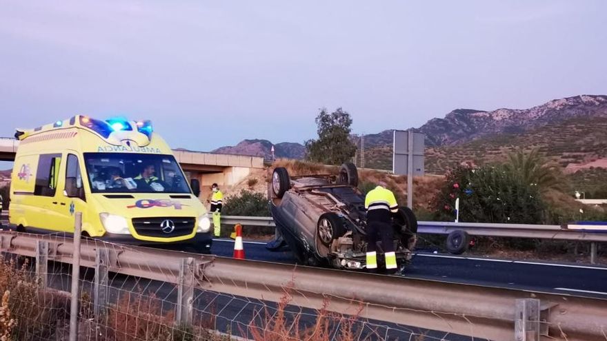 Cuatro mujeres heridas en un accidente en la A-7, en Totana