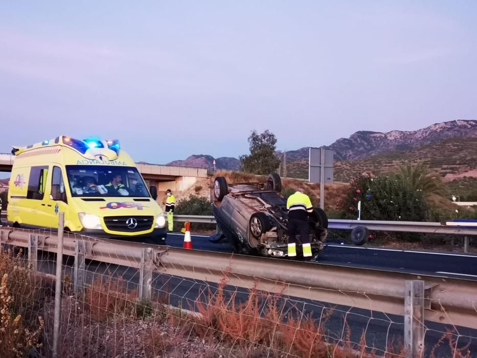 Cuatro mujeres heridas en un accidente en la A-7, en Totana