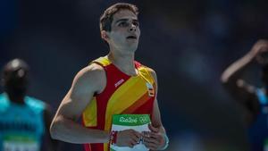 El atleta español, Bruno Hortelano, durante la prueba de los 200 metros de los Juegos Olímpicos de Río.