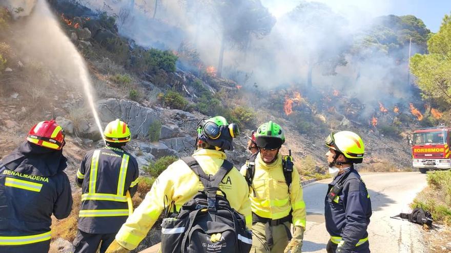 Imágenes del incendio en la Sierra de Mijas.