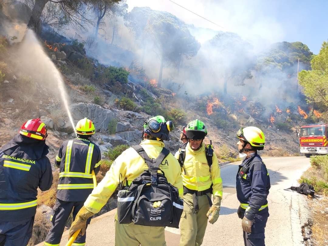 Imágenes del incendio en la Sierra de Mijas