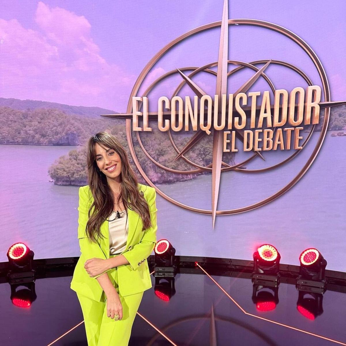 Almudena Cid en el estreno del debate de 'El Conquistador'