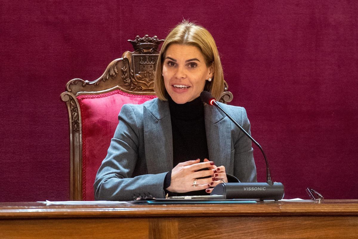 Judith Piquet, alcaldesa, en el acto del día de ayer