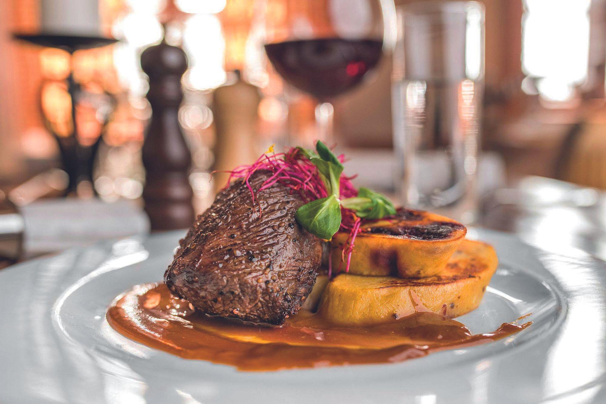 Un solomillo de venado obra del restaurante Modrá Hviezda