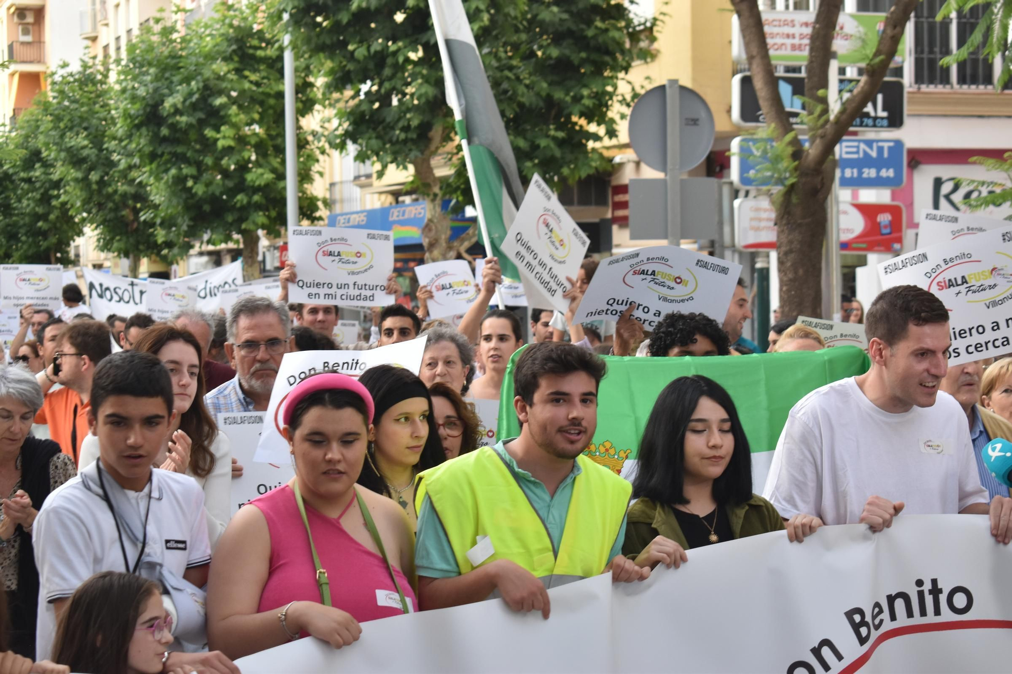 Manifestación en Don Benito por la fusión con Villanueva